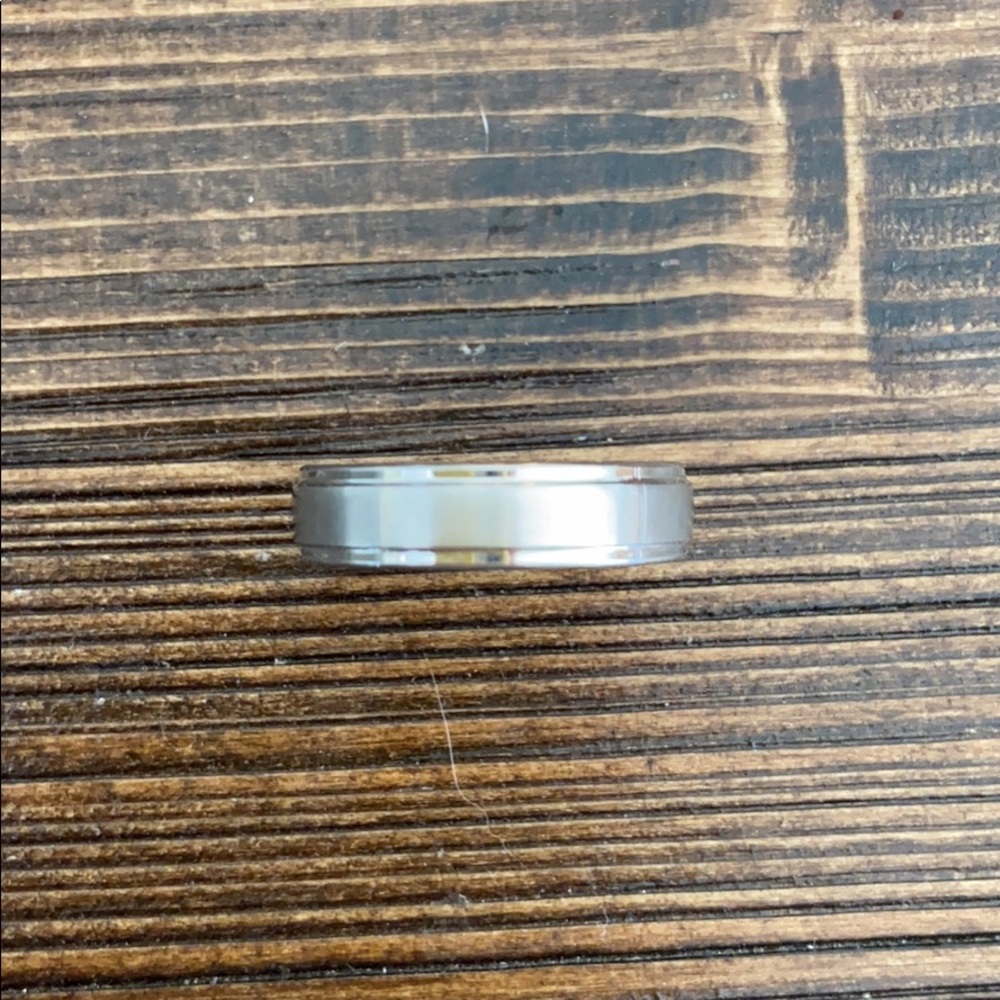 Silver Tungsten Wedding Band